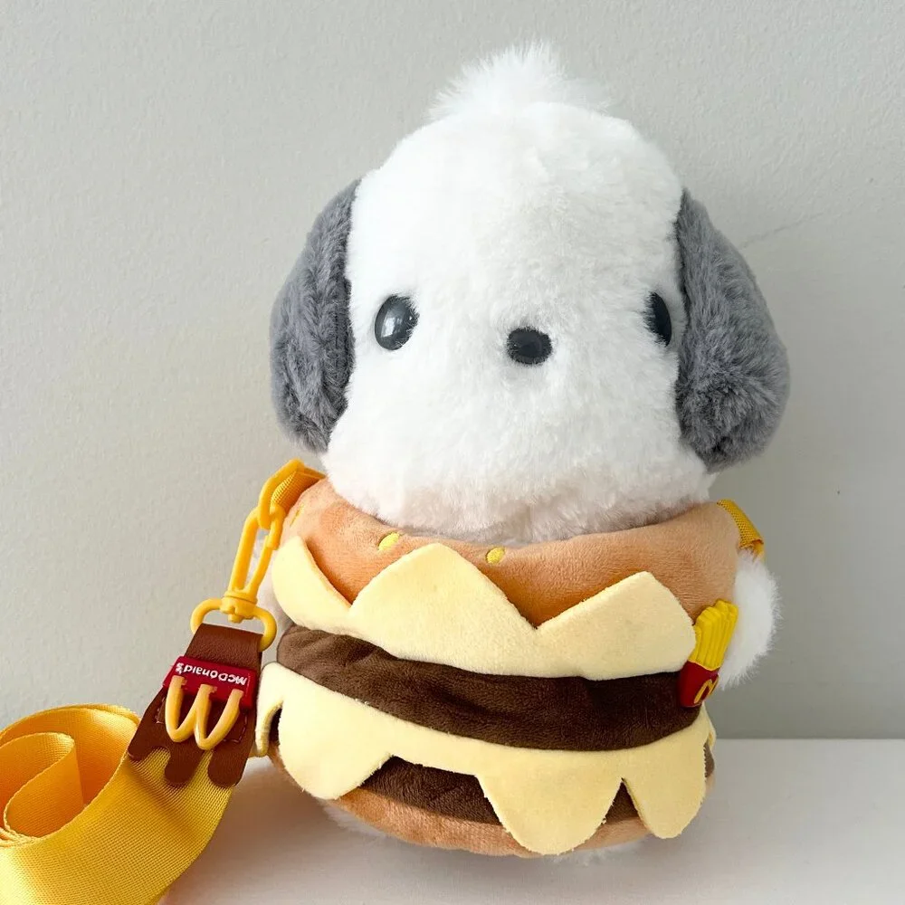 POCHACCO Burger Bag McDonalds Plush Crossbody Big Mac Adjust Remove Strap Purse - Picture 1 of 10